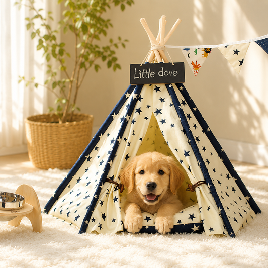 Portable Washable Pet Tent Bed