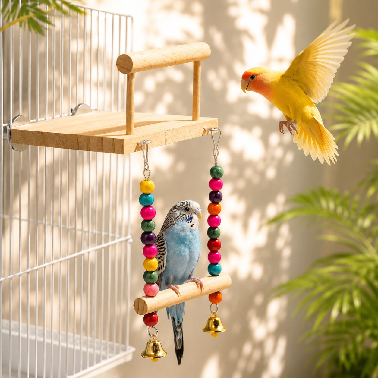 Bird Station Rack + Swing Set