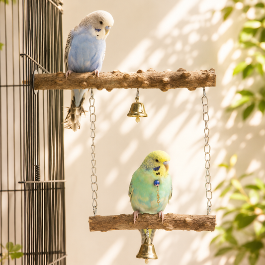 Double Perch Swing for Birds