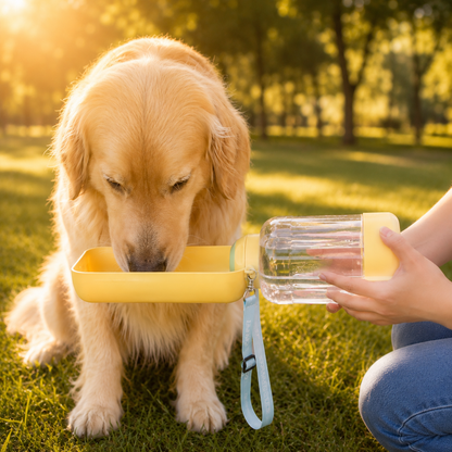 2-in-1 Portable Pet Water Bottle & Food Bowl
