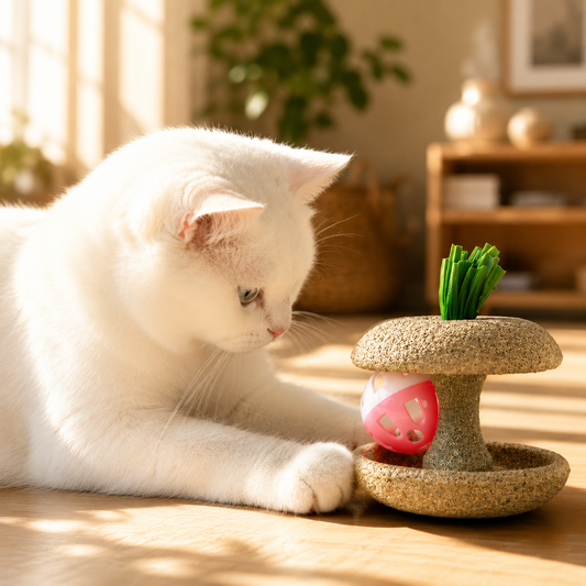 Green Catnip Play Toy With Bell for Cats