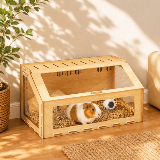 Large Wooden Hamster Enclosure with Acrylic Windows