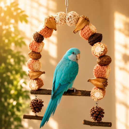 Natural Log Perch Arch for Birds
