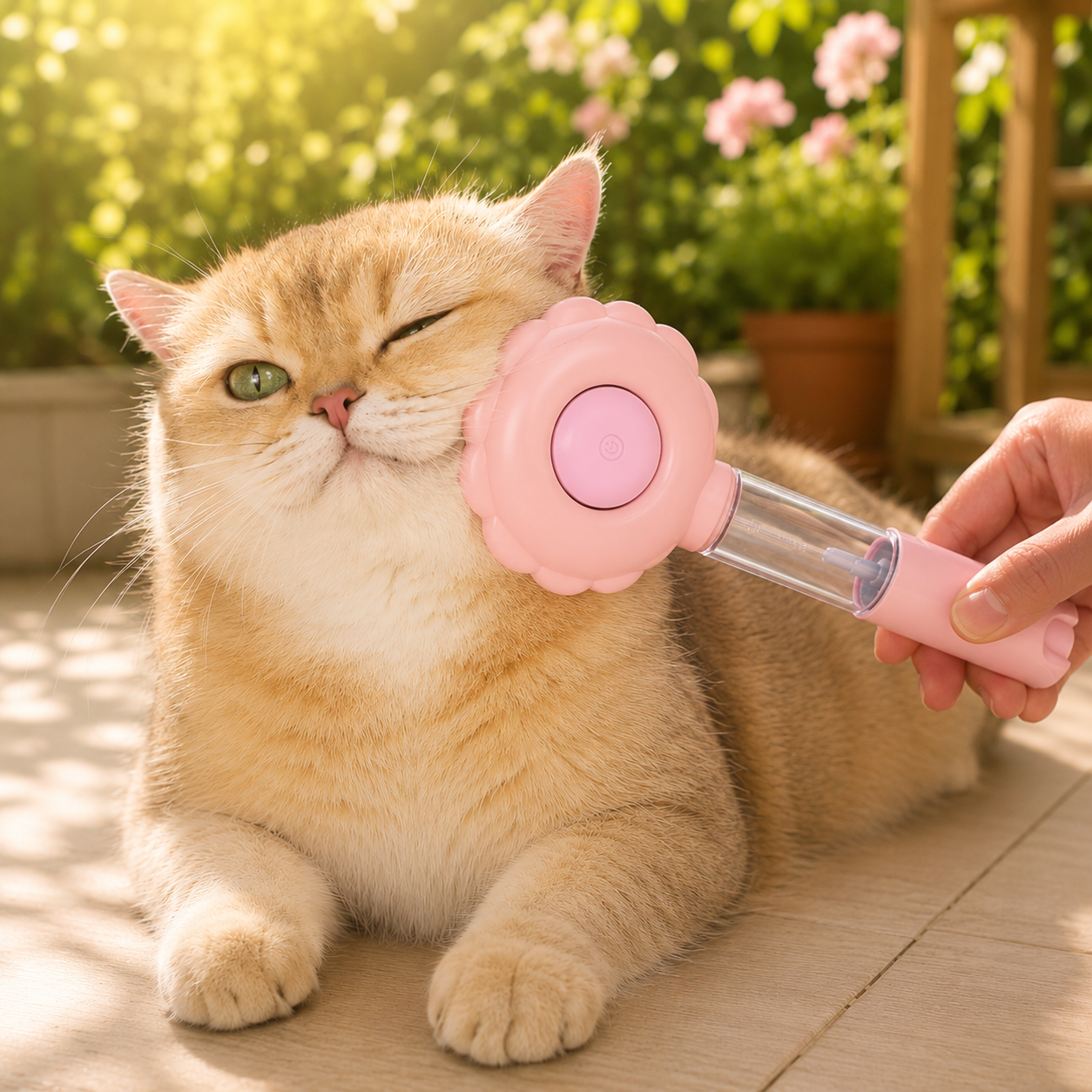 2-in-1 Self-Cleaning Spray Grooming Brush for Cats & Dogs