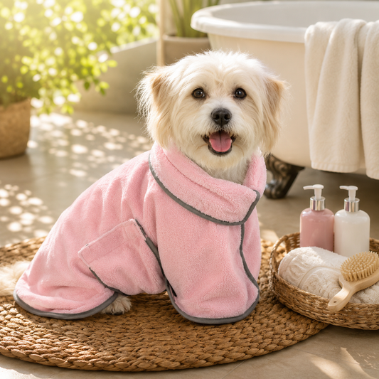 Quick-Drying Microfiber Pet Bathrobe Towel