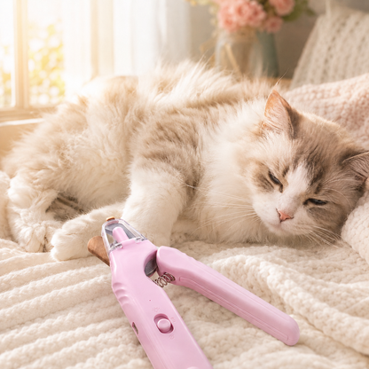 2-in-1 Pet Nail Clipper with LED Light