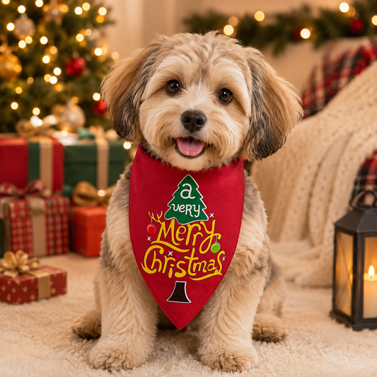 Festive Dog Triangle Bandana