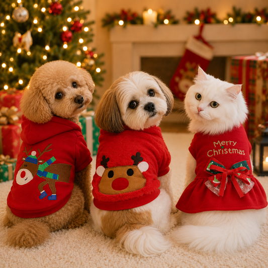 Festive Christmas Pet Outfit Collection