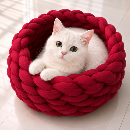 Cozy Braided Pet Nest Bed