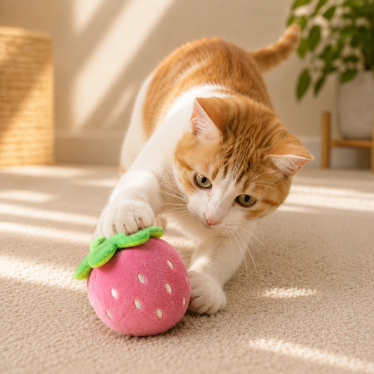 Strawberry Plush Sound Toy for Pets