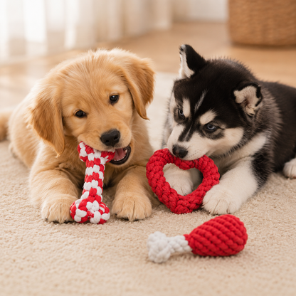 Valentine Rope Chew Toy for Small Dogs & Puppies