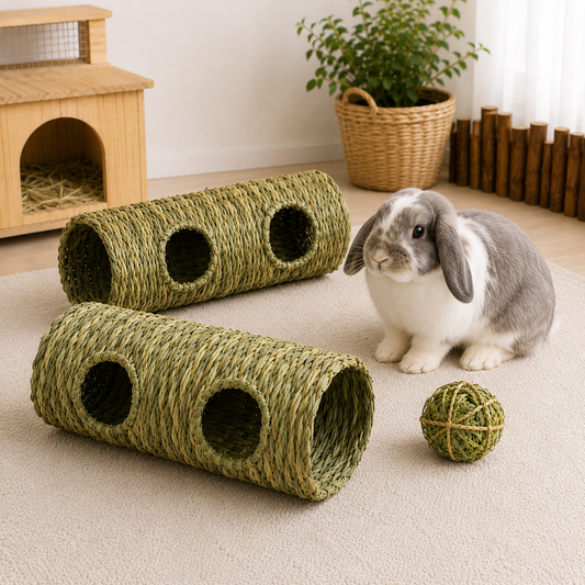 Small Pet Tunnel Hideout & Enrichment Shelter