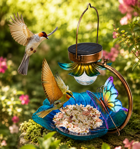 Solar Crackle Ball Bird Feeder