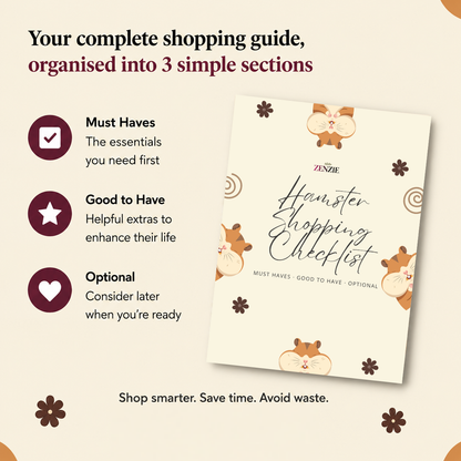 First Hamster Shopping Checklist (FREE)