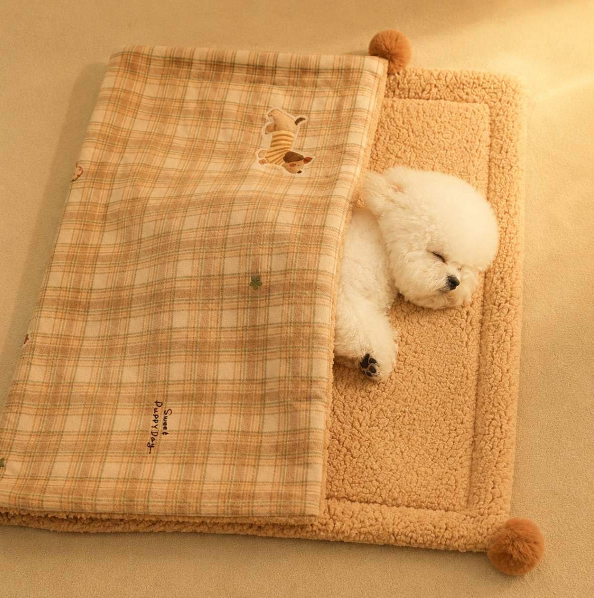 All-Season Warm Pet Blanket for Dogs and Cats