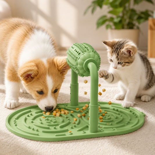Silicone Slow Feeder Puzzle Mat for Cats and Dogs