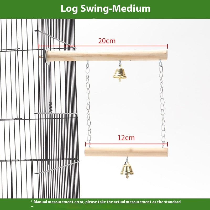 Double Perch Swing for Birds