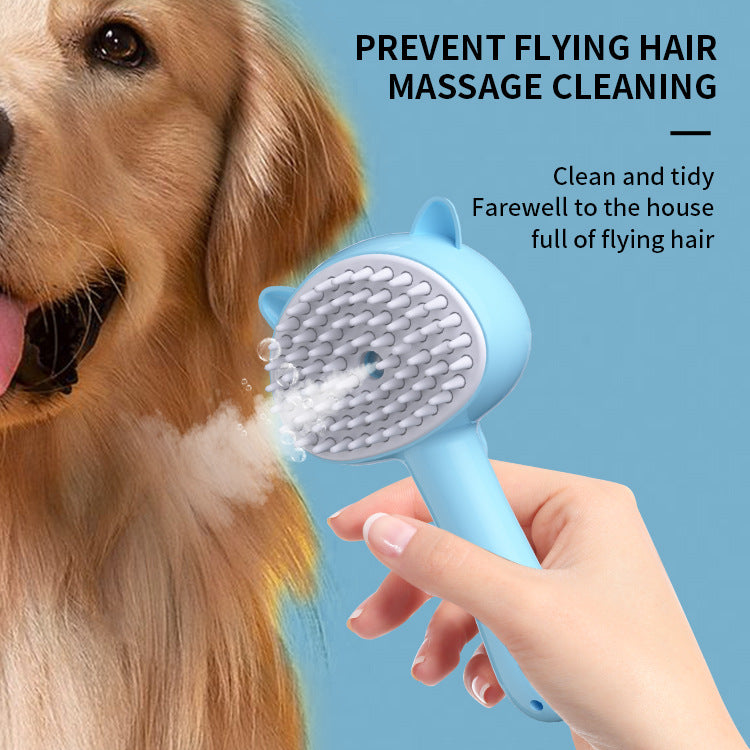 Multifunctional Self-Cleaning Grooming Brush with Mist