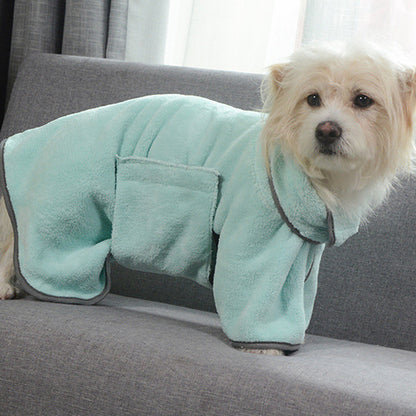 Quick-Drying Microfiber Pet Bathrobe Towel