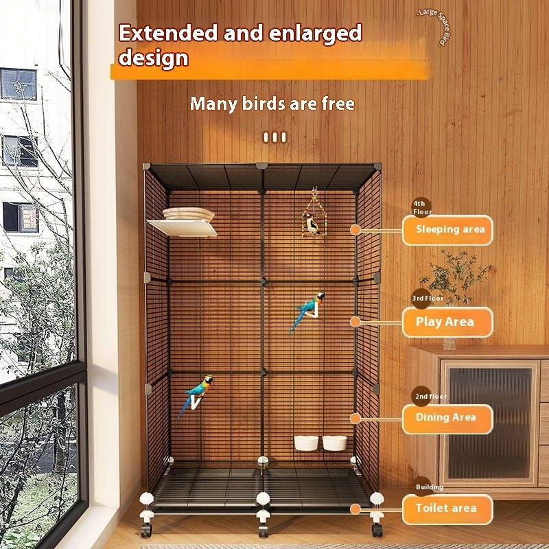 Luxury Double-Storey Parrot Villa Cage