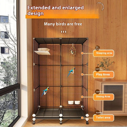 Luxury Double-Storey Parrot Villa Cage