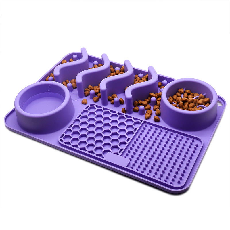 Pet Silicone Lick Mat & Slow Feeder Bowl