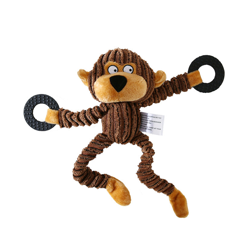 Corduroy Donkey Squeaky Chew Toy for Dogs