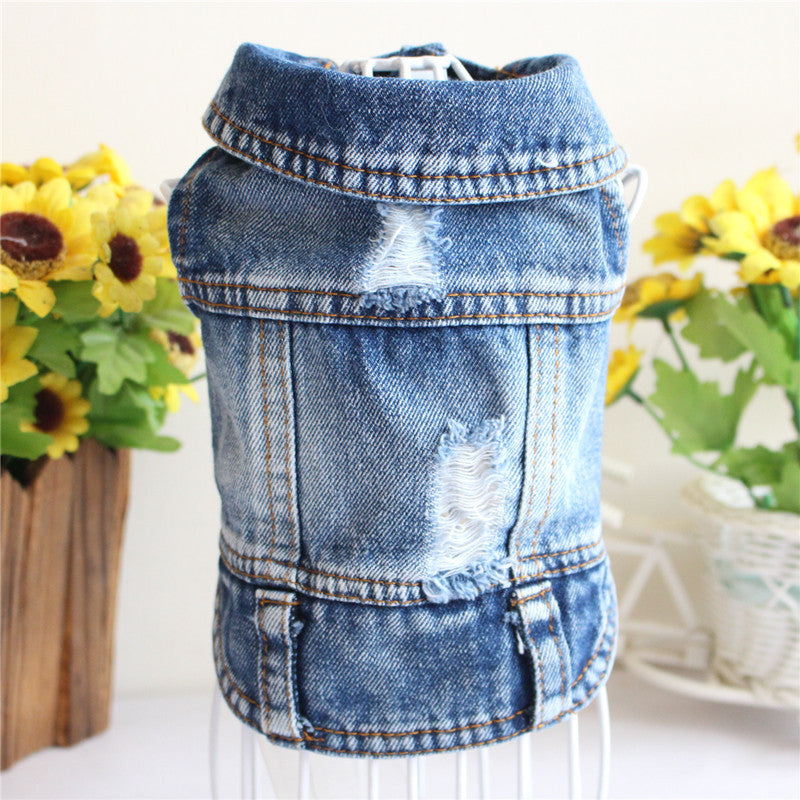 Dog Denim Jacket Vest