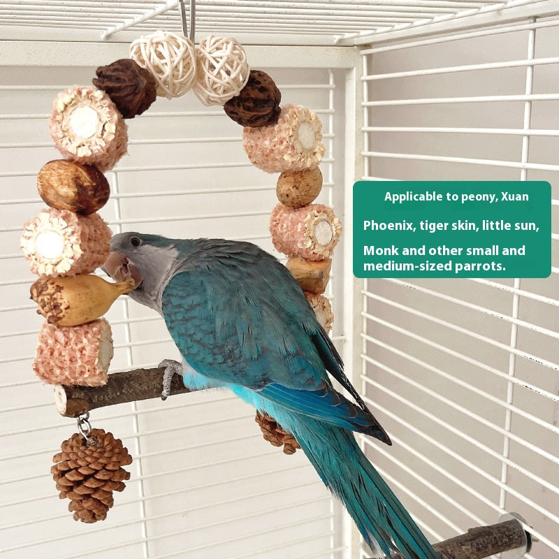 Natural Log Perch Arch for Birds