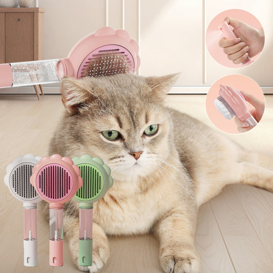 2-in-1 Self-Cleaning Spray Grooming Brush for Cats & Dogs
