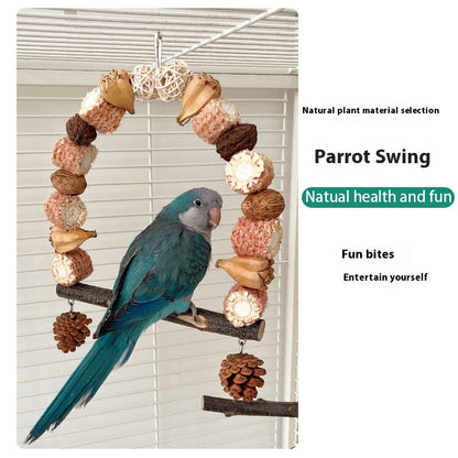 Natural Log Perch Arch for Birds