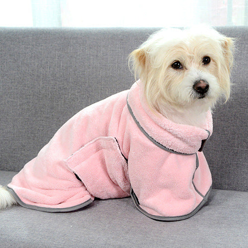 Quick-Drying Microfiber Pet Bathrobe Towel