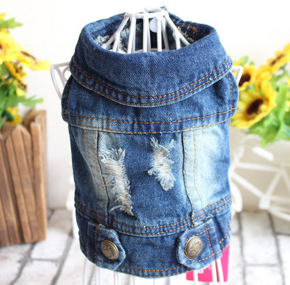 Dog Denim Jacket Vest