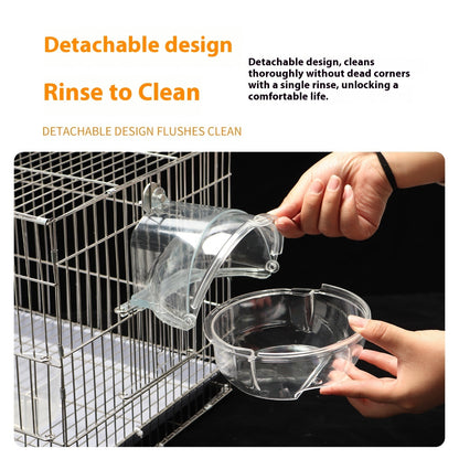 Transparent Planetary Bath Tub for Birds