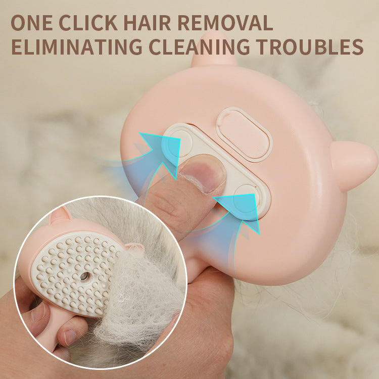 Multifunctional Self-Cleaning Grooming Brush with Mist