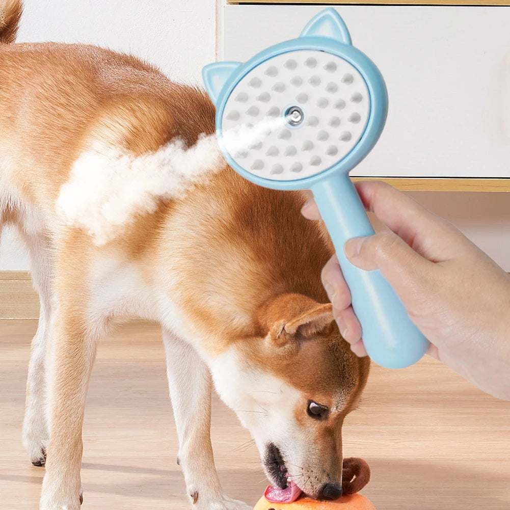 Multifunctional Self-Cleaning Grooming Brush with Mist