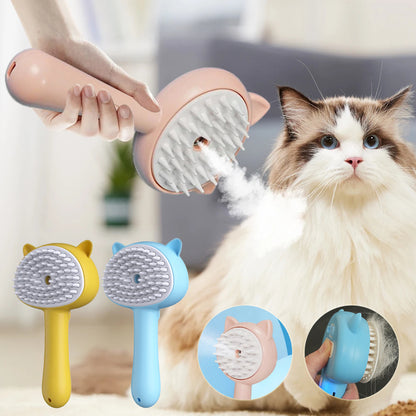 Multifunctional Self-Cleaning Grooming Brush with Mist