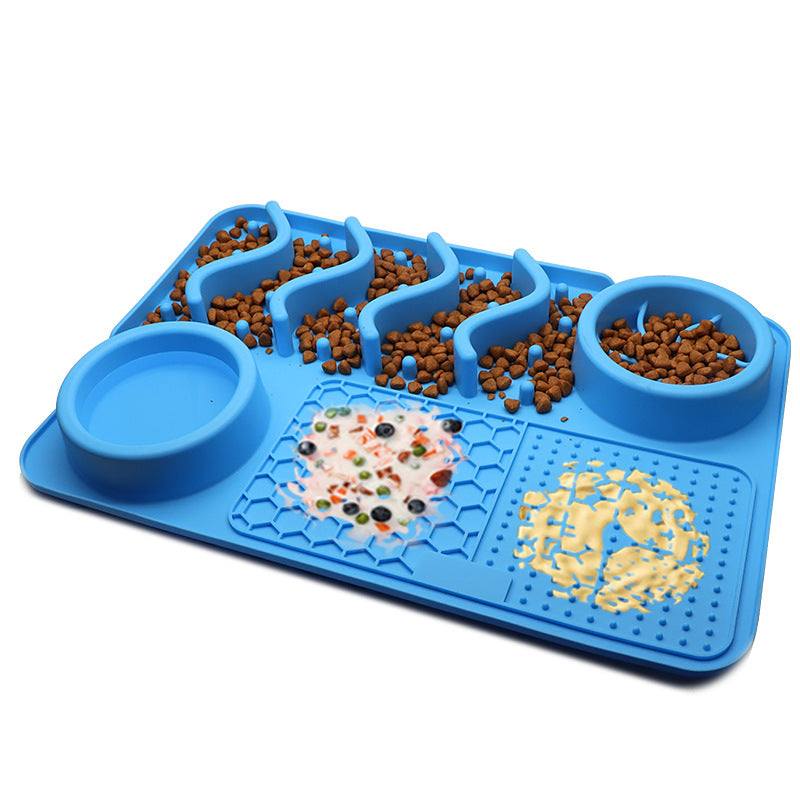 Pet Silicone Lick Mat & Slow Feeder Bowl