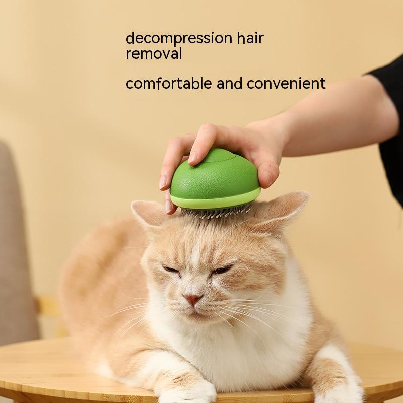 Mini Portable Avocado Self-Cleaning Pet Grooming Brush