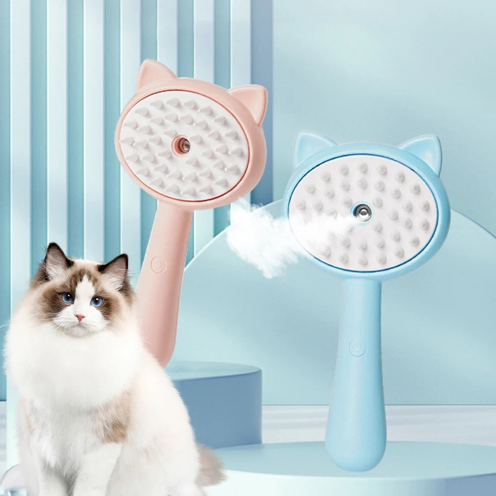 Multifunctional Self-Cleaning Grooming Brush with Mist