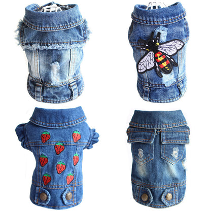 Dog Denim Jacket Vest