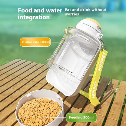 2-in-1 Portable Pet Water Bottle & Food Bowl