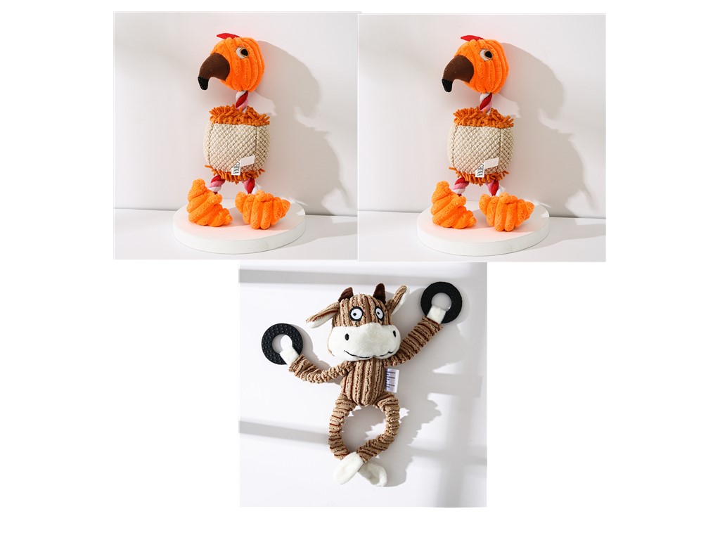 Corduroy Donkey Squeaky Chew Toy for Dogs
