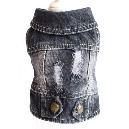 Dog Denim Jacket Vest