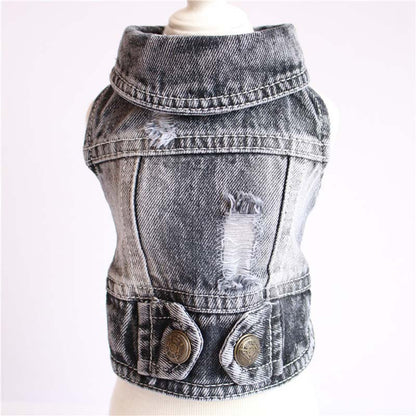 Dog Denim Jacket Vest