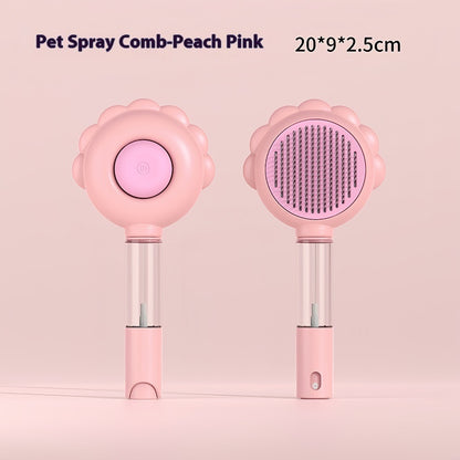 2-in-1 Self-Cleaning Spray Grooming Brush for Cats & Dogs