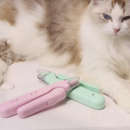 2-in-1 Pet Nail Clipper with LED Light