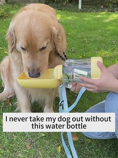 2-in-1 Portable Pet Water Bottle & Food Bowl